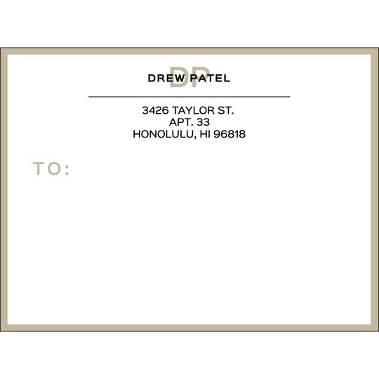 Simplicity Initials Shipping Labels